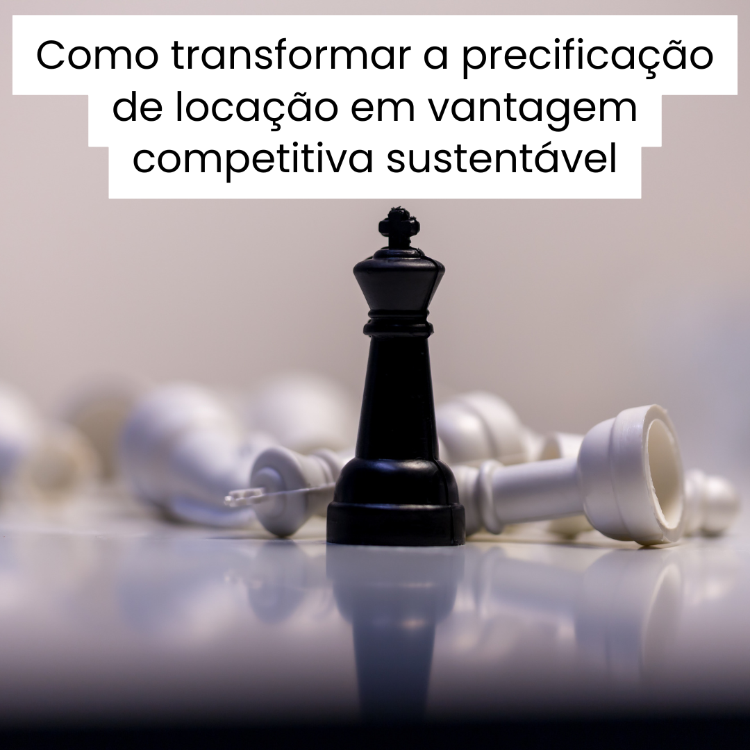 Tabuleiro de xadrez estratégico representando precificação como vantagem competitiva em locadoras de veículos.