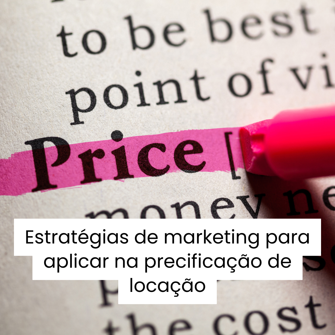 Ilustração estratégica mostrando relação entre marketing, posicionamento de preço e competitividade em locadoras de veículos.