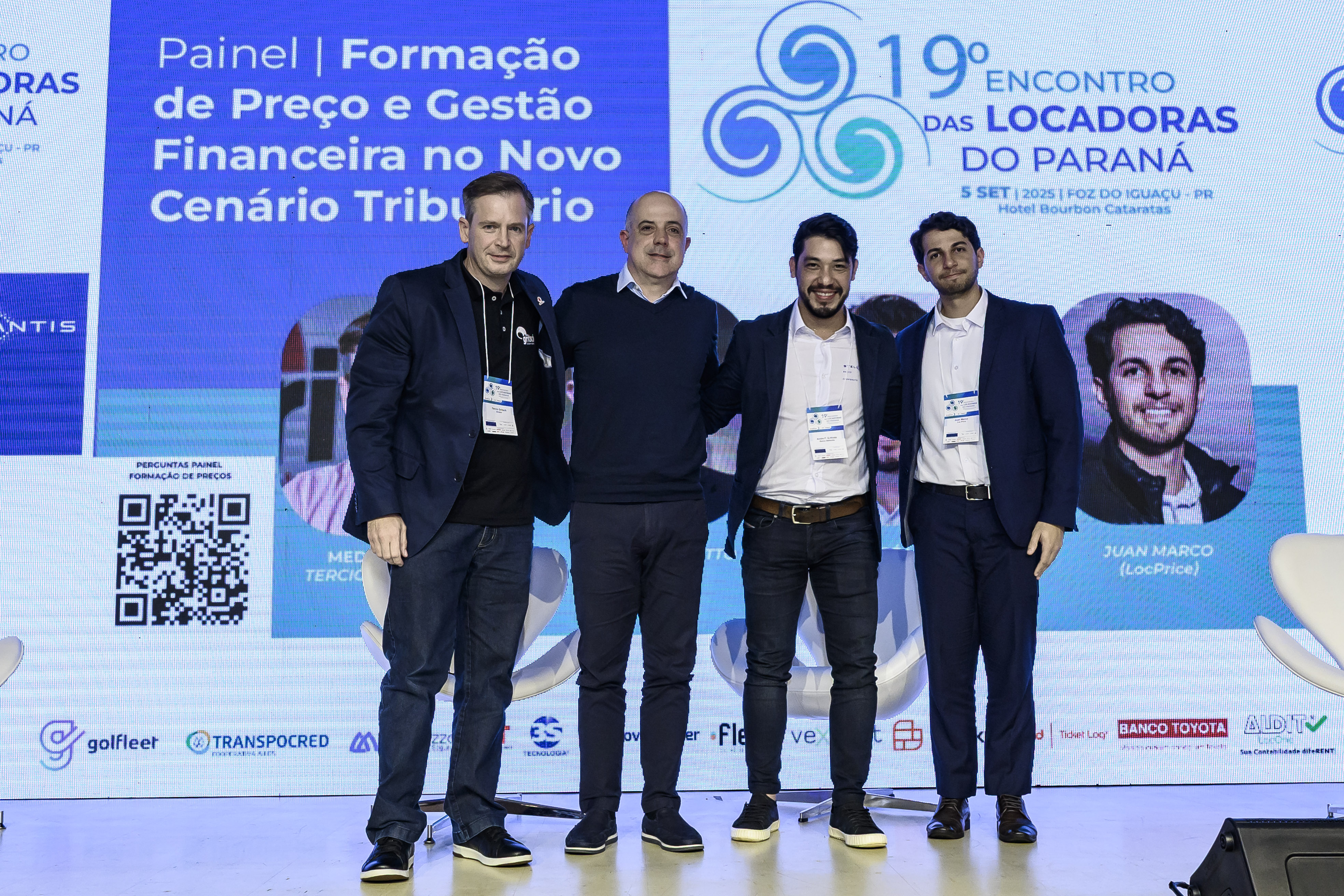 Painel sobre precificação e gestão financeira no novo cenário tributário, com participação da LocPrice no 19º Encontro das Locadoras do Paraná.