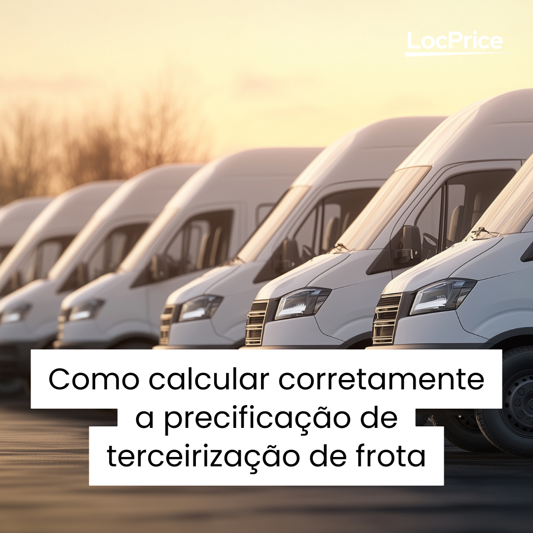 Como calcular a precificação de terceirização de frota considerando depreciação, custo de capital e tributos.