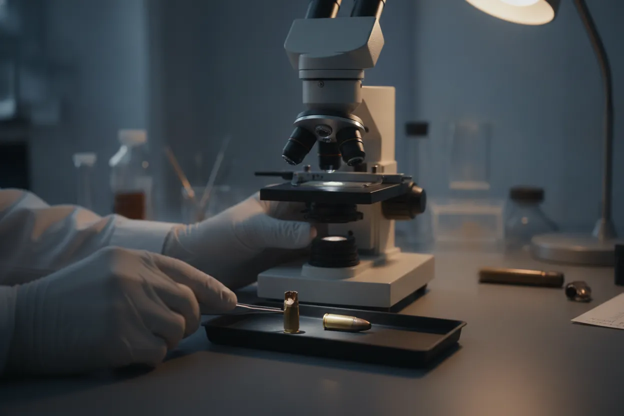 Forensic laboratory examination of cartridge evidence and gunshot residue