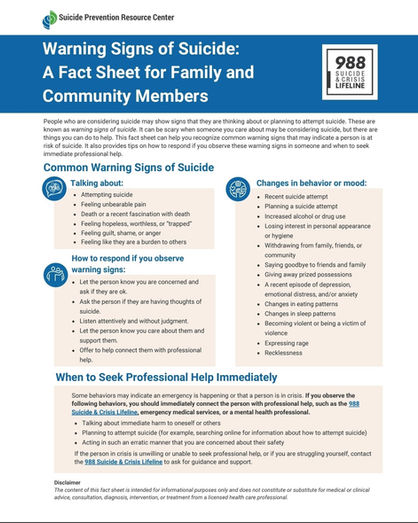 Fact sheet for family members 