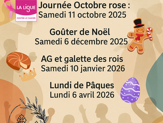 ANIMATIONS POUR L'ANNÉE 2025-2026