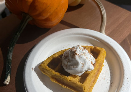 Pumpkin-Orange Belgian Waffle
