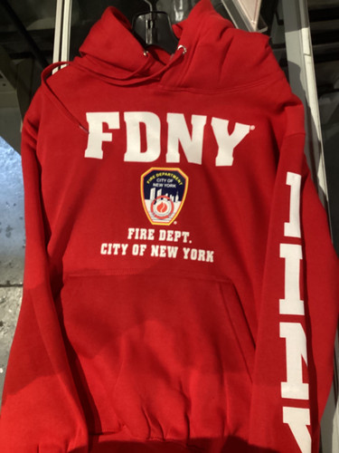 Red FDNY Logo Hoodie | nycfm