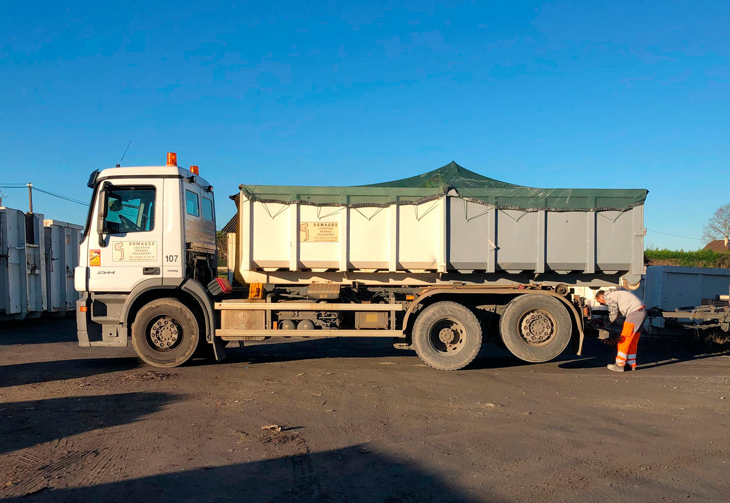 Benne trieuse 2 compartiments 17m³ Somages