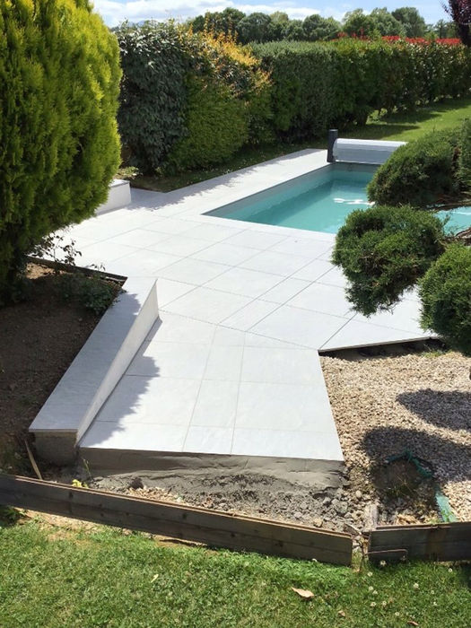 Pose de terrasse sur plot Guichot