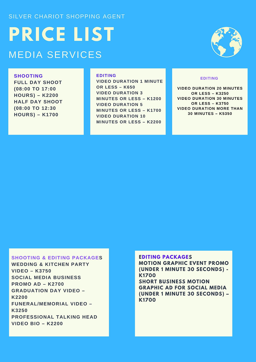 Media Price List