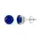 Thumbnail: 1.24 Carat 925 Sterling Silver 5mm Lab Created Blue Sapphire Earrings.