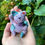 Miniature : Maneki Neko 3 perles Améthyste Lave Amazonite