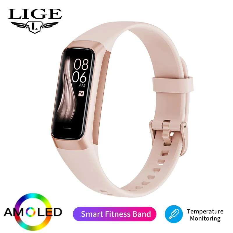 Thumbnail: LIGE Amoled Smart Watch Men 2023 Smart Band Women Heart Rate Blood Smartwartch