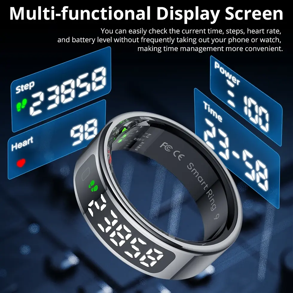 Thumbnail: 2025 COLMI R12 Smart Ring With Display Screen and Touch, Wireless Charging,