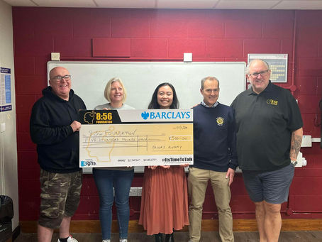8:56 Foundation following donation of £500 from Satellite race night 2024
