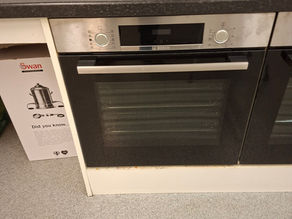New oven in the service user kitchen at Forward Day Centre