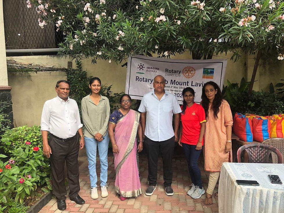 second distribution of dried food in December made to needy people in Sri Lanka by Mount Lavinia Rotary Club with Priory Rotary's support.