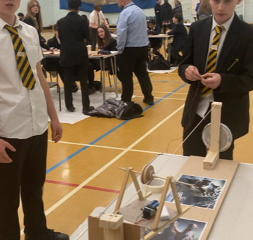 Students taking part in the technology challenges