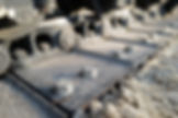 CAT 313 undercarriage bolts and tracks inspected and maintained for durability