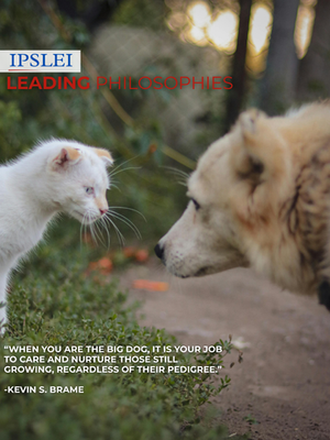 Photo of a white cat and a yellow lab looking at each other.