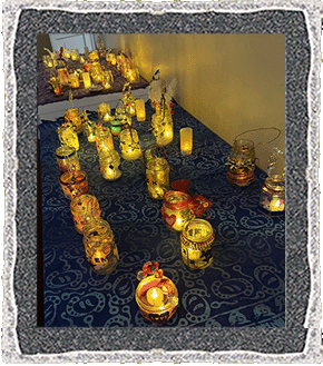 Lit Candle Jars.gif