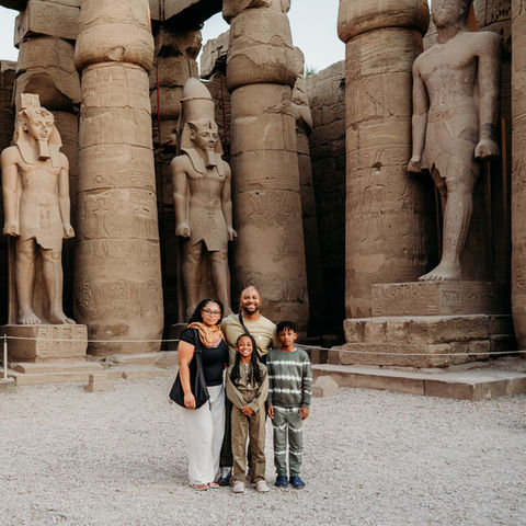 Karnak Temple:
• Massive columns inside Karnak Temple in Luxor, Egypt.
• Hypostyle Hall at Karnak Temple with ancient hieroglyphs.
Luxor Temple:
• Luxor Temple was illuminated in the evening.
• Statues and columns at Luxor Temple in Egypt.
Temple of Hatshepsut:
• Temple of Hatshepsut built into the cliffs at Deir el-Bahari.
• Front view of the Temple of Hatshepsut in Luxor.
Valley of the Kings:
• Entrance to the Valley of the Kings in Luxor.
• Ancient tomb site at the Valley of the Kings.
Colossi of Memnon:
• Colossi of Memnon statues standing in Luxor.
• Two massive stone statues known as the Colossi of Memnon.
General Luxor Temple Views:
• Ancient Egyptian temple ruins in Luxor.
• Family exploring historic temples in Luxor, Egypt.
• Stone carvings and hieroglyphs at a Luxor temple.
• Wide view of Luxor’s ancient temple complex.
