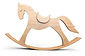 Cheval à bascule en bois