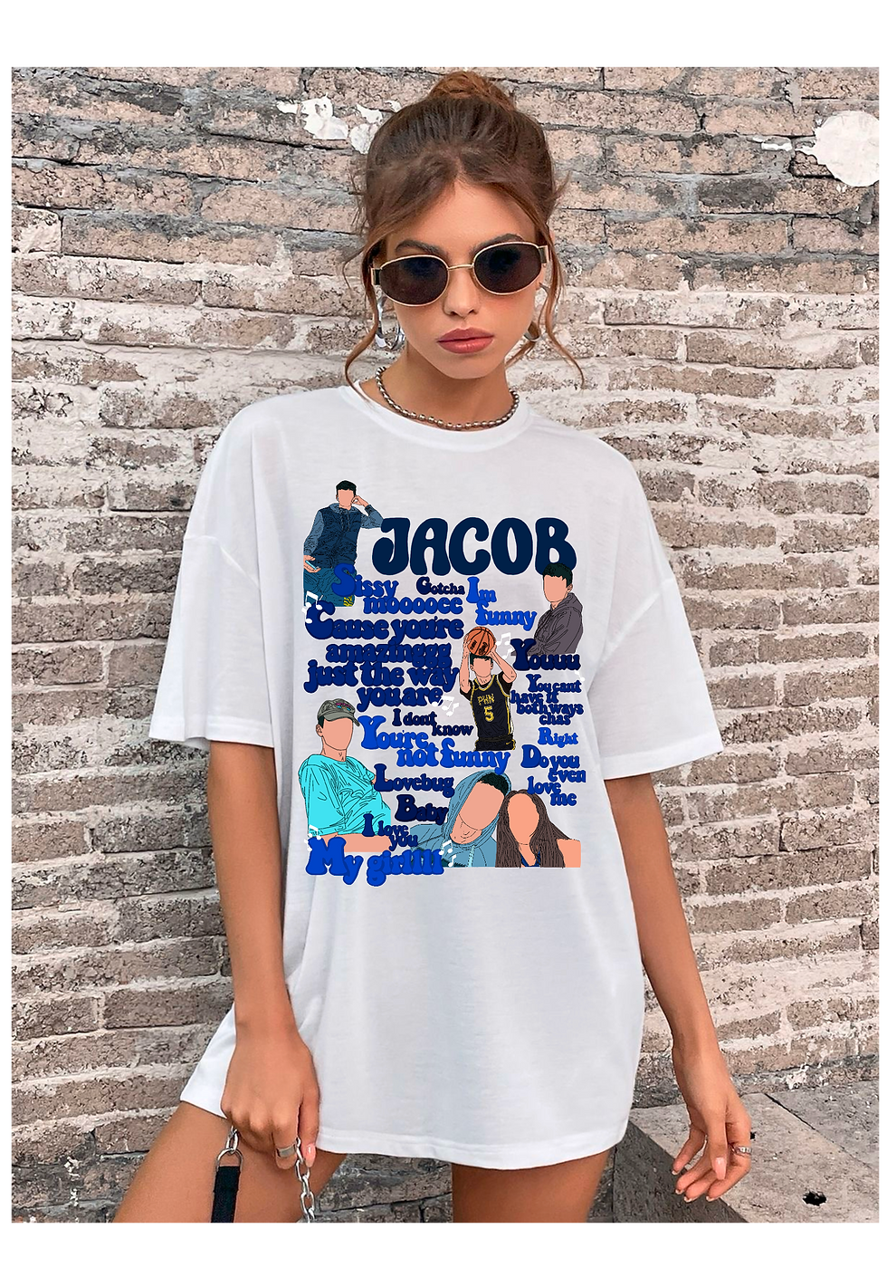Thumbnail: Personalized Fun Hoodie, Creative Custom T-Shirt, Anyone You Know On A Shirt