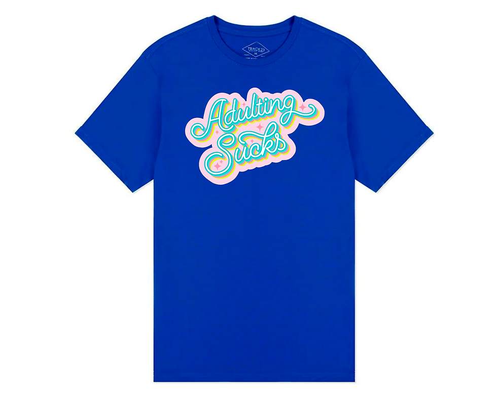 Thumbnail: Adulting Sucks T-Shirt, Cute Bright Girly Sweatshirt, Adulting Hoodie