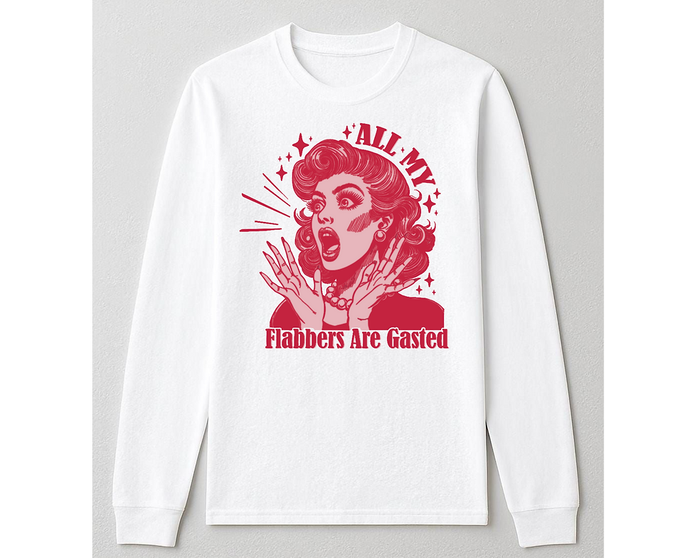 Thumbnail: All My Flabbers Are Gasted Sweatshirt, Vintage T-Shirt, Shocked Hoodie