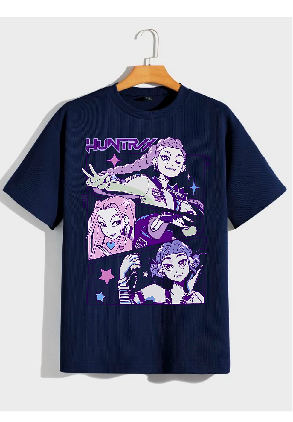 Thumbnail: Huntrix K-Pop T-Shirt, Netflix Hit Movie KPop Demon Hunters, Rumi, Mira, Zoey