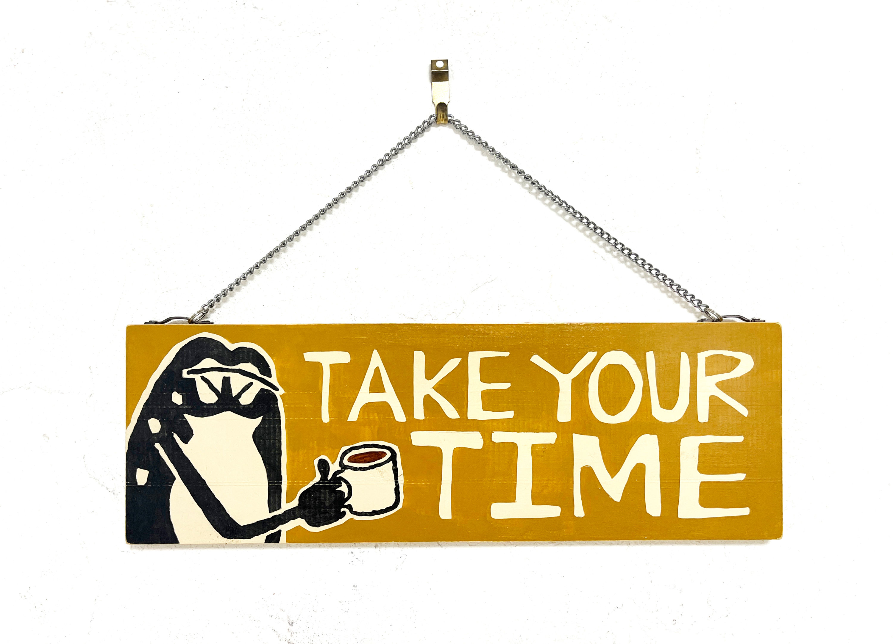 インテリアボード【Take your time】イエローオーカー