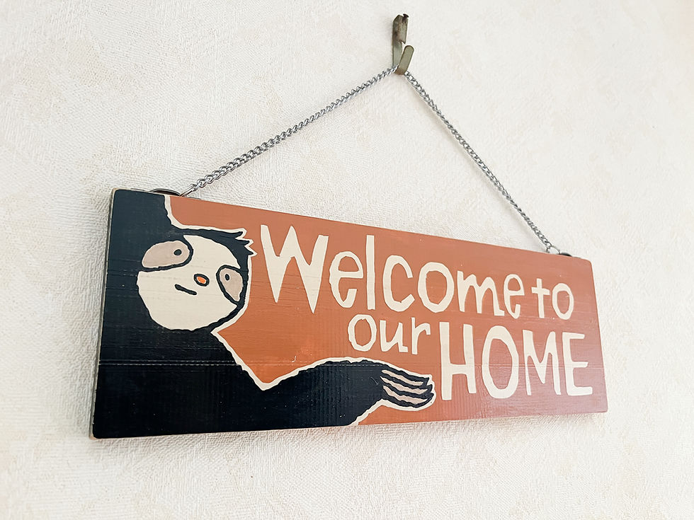 サムネイル： インテリアボード【welcome】ブラウン