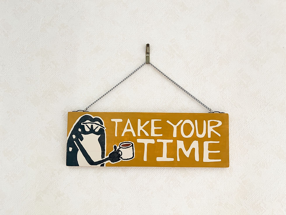 サムネイル： インテリアボード【Take your time】イエローオーカー
