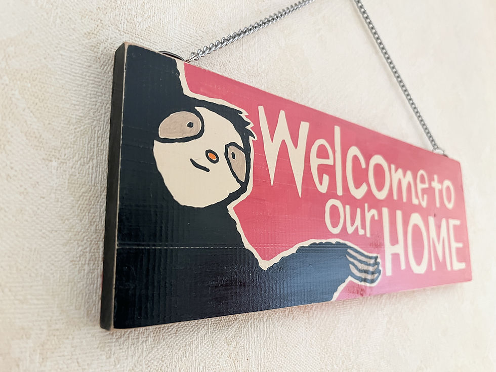 サムネイル： インテリアボード【welcome】ローズ･ピンク