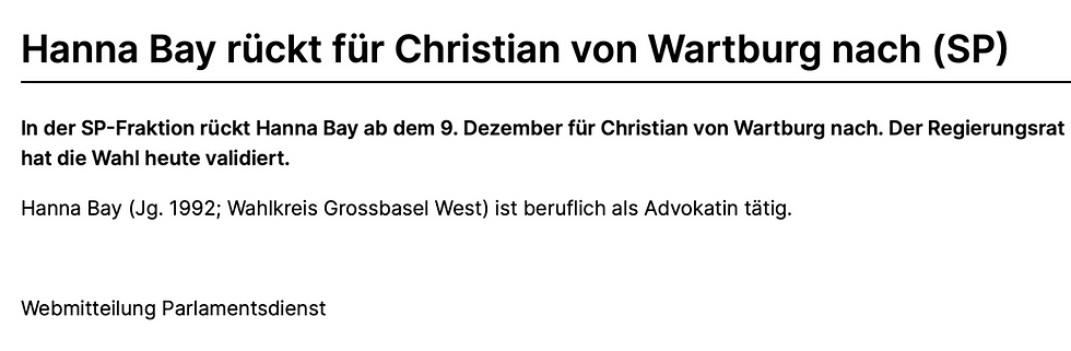 Letzter Grossratstag