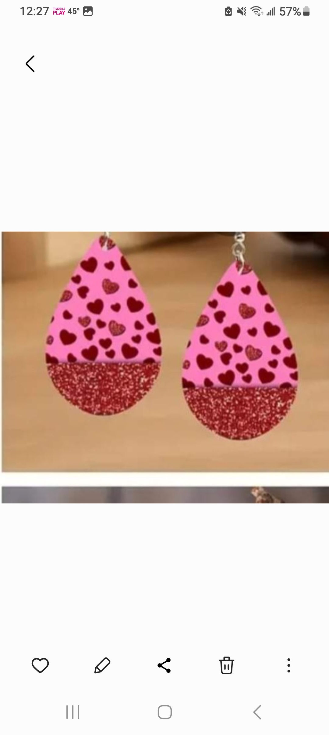 Valentine hearts and glitter