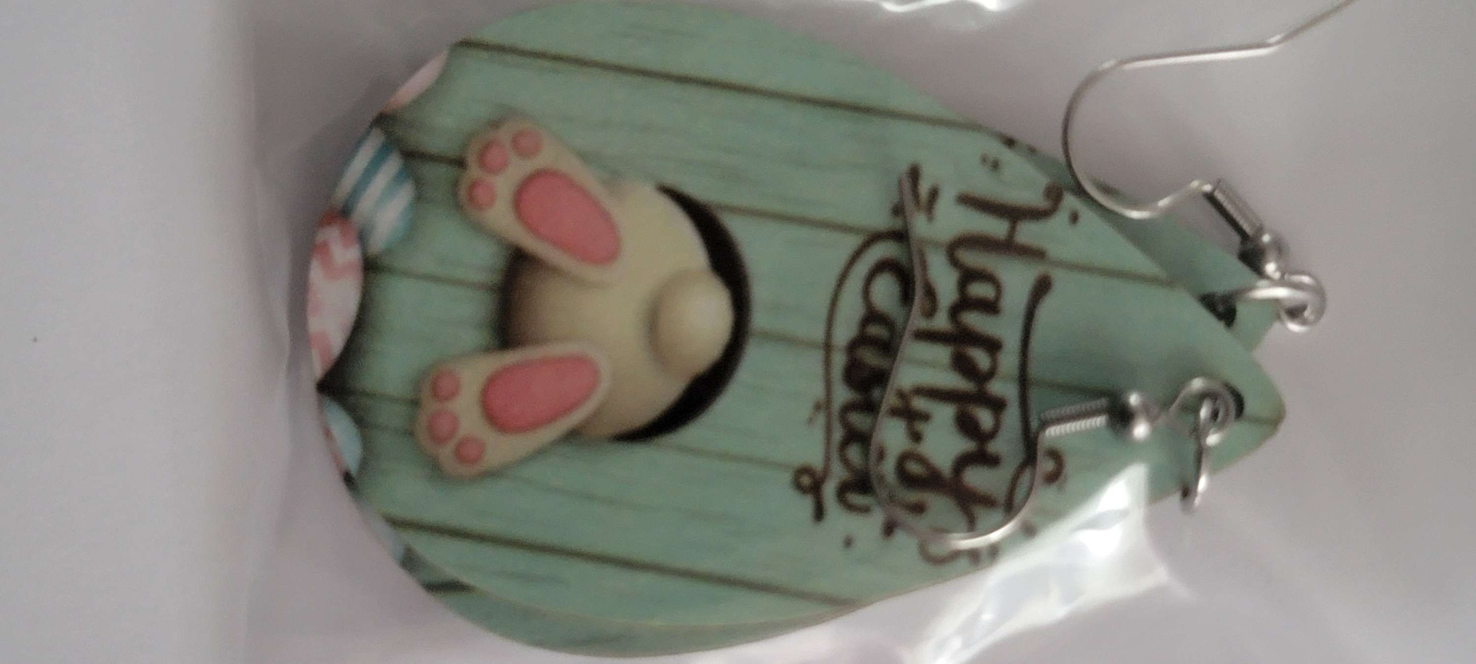 Happy Easter bunny butt earrings 