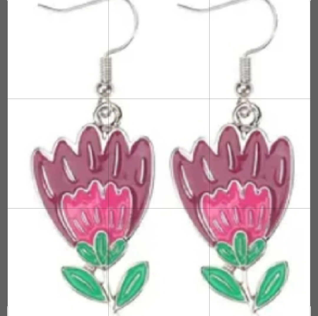 Spring flower earrings