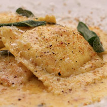 Ravioli with Brown Butter Sage Sauce and Lemon Ricotta Filling