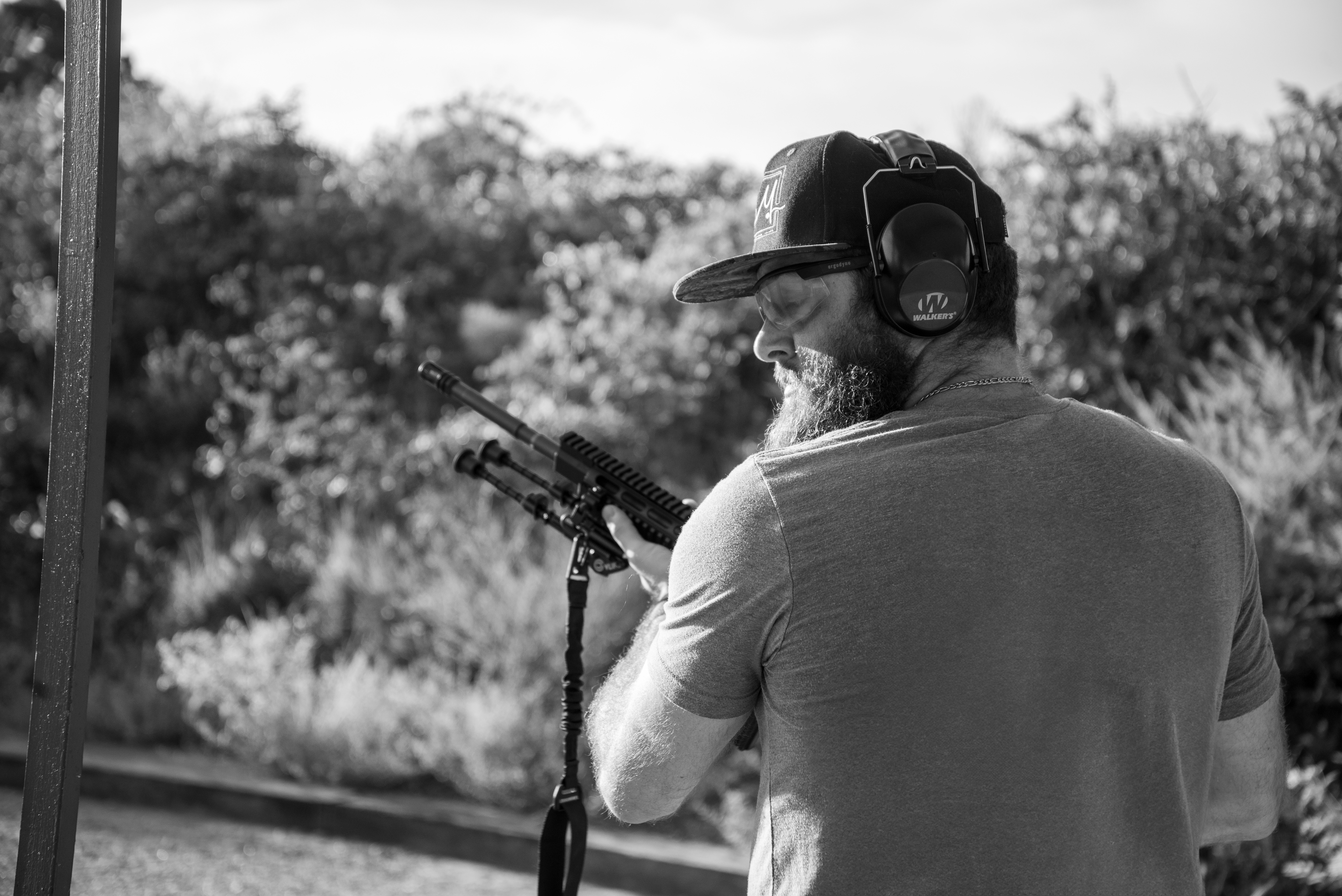 Jon Hampton shooting gun