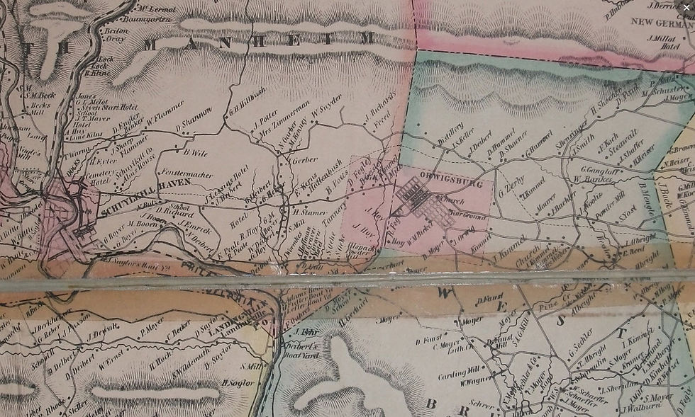 1863 Map Abraham Boyer