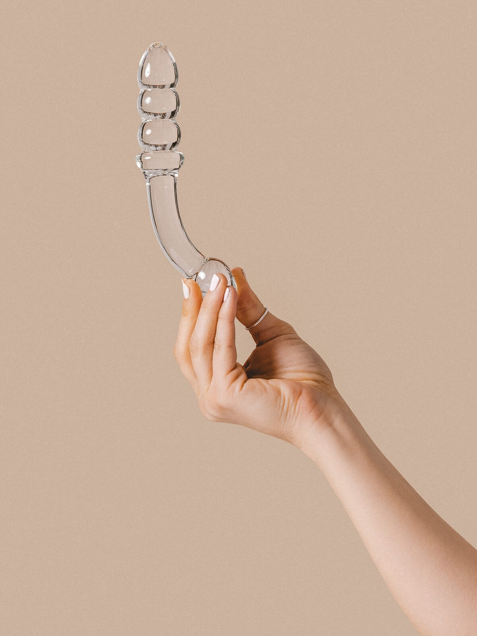 Tansy | Dual-Ended Glass G-Curve Massager- Simple, smooth, and intentional