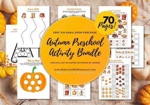Autumn Preschool Activity Bundle | Believe in Me Montes