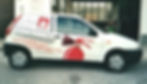 decorazioni pubblicitarie in adesivo su autovetture aziendali eseguite da pubblimais a torino