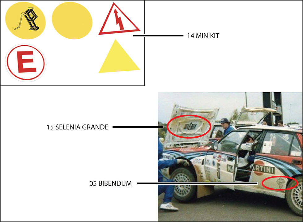 Thumbnail: Single stickers Lancia Delta Evo Martini 1992