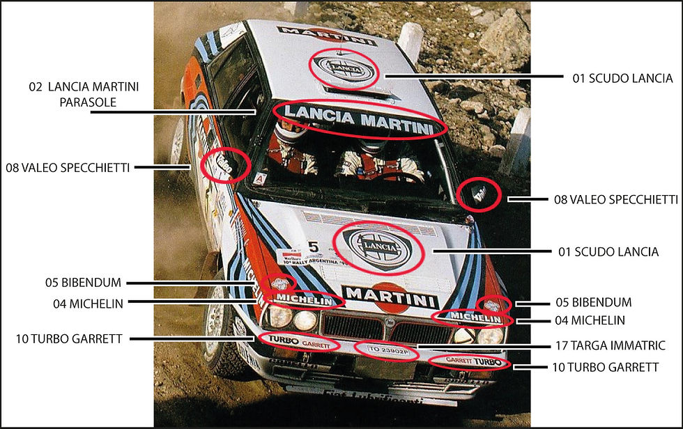 Miniatura: Adesivi singoli  Lancia Delta 16v Martini ‘90