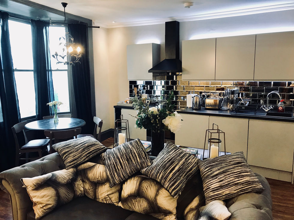 Airbnb design, Margate interior design, renovation, faux brick, interior design, interior design margate, interior designer Surrey, airbnb design, holiday let designer, trendy interior design margate,