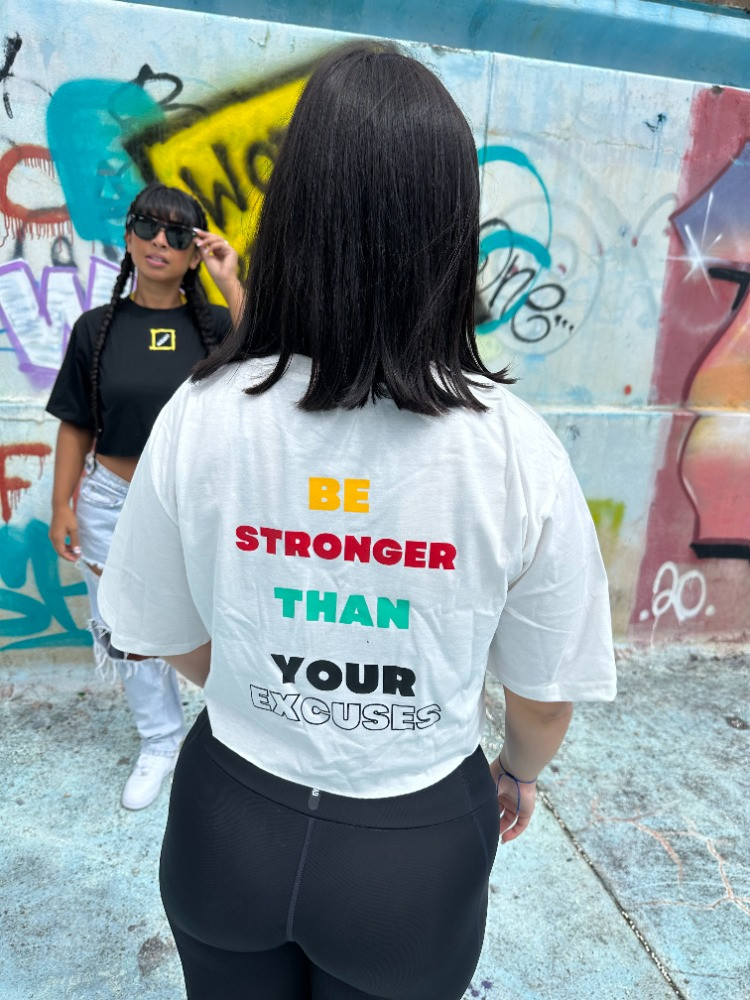 Thumbnail: Be Stronger Than Your Excuses CROP TEE