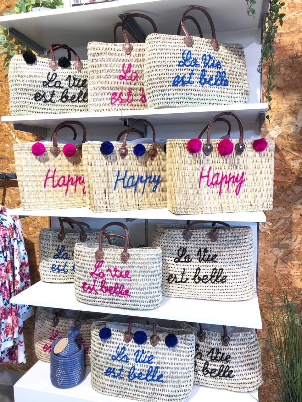 straw bag with Names
