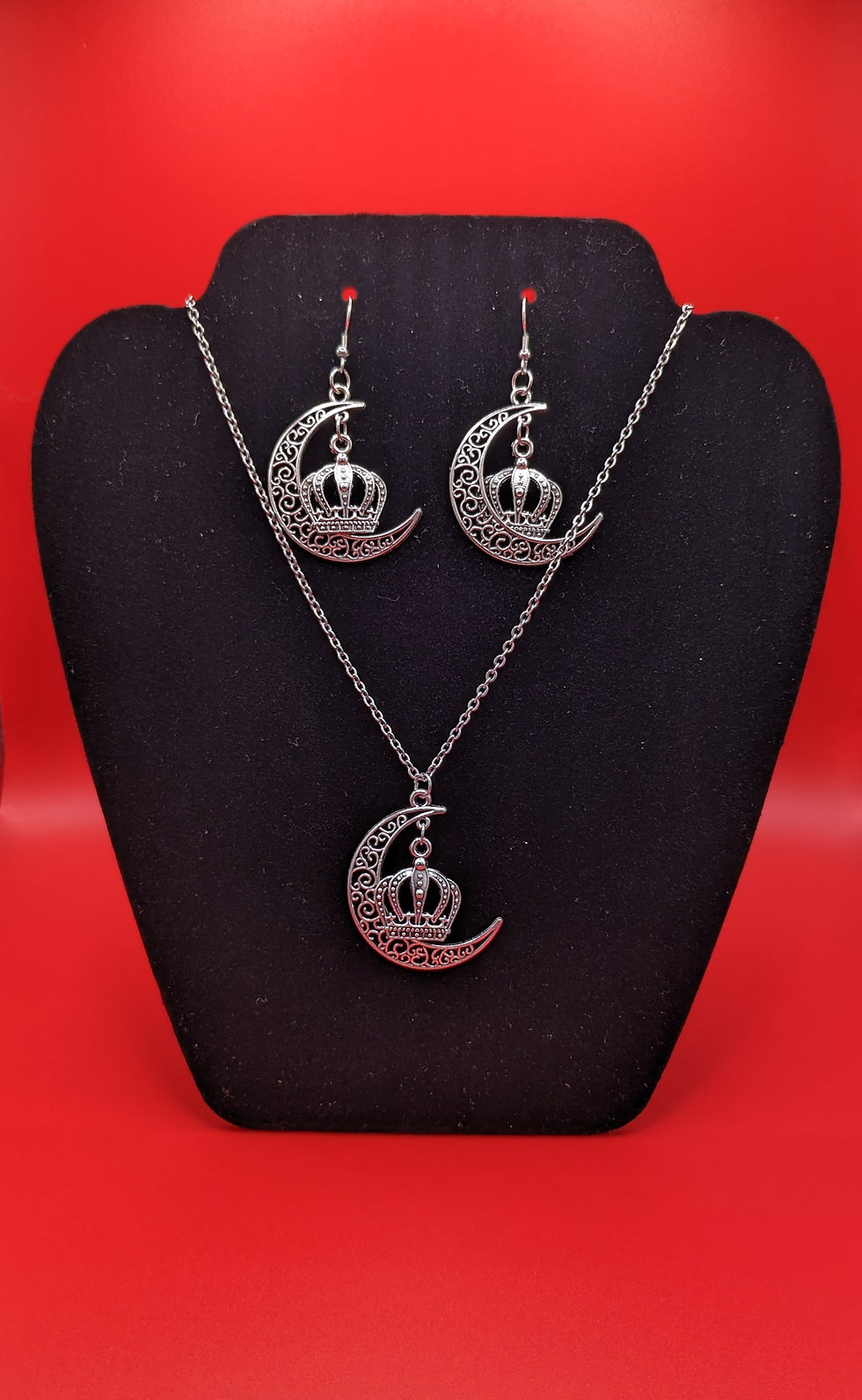 Thumbnail: Crescent Moon & The Royal Crown Earrings