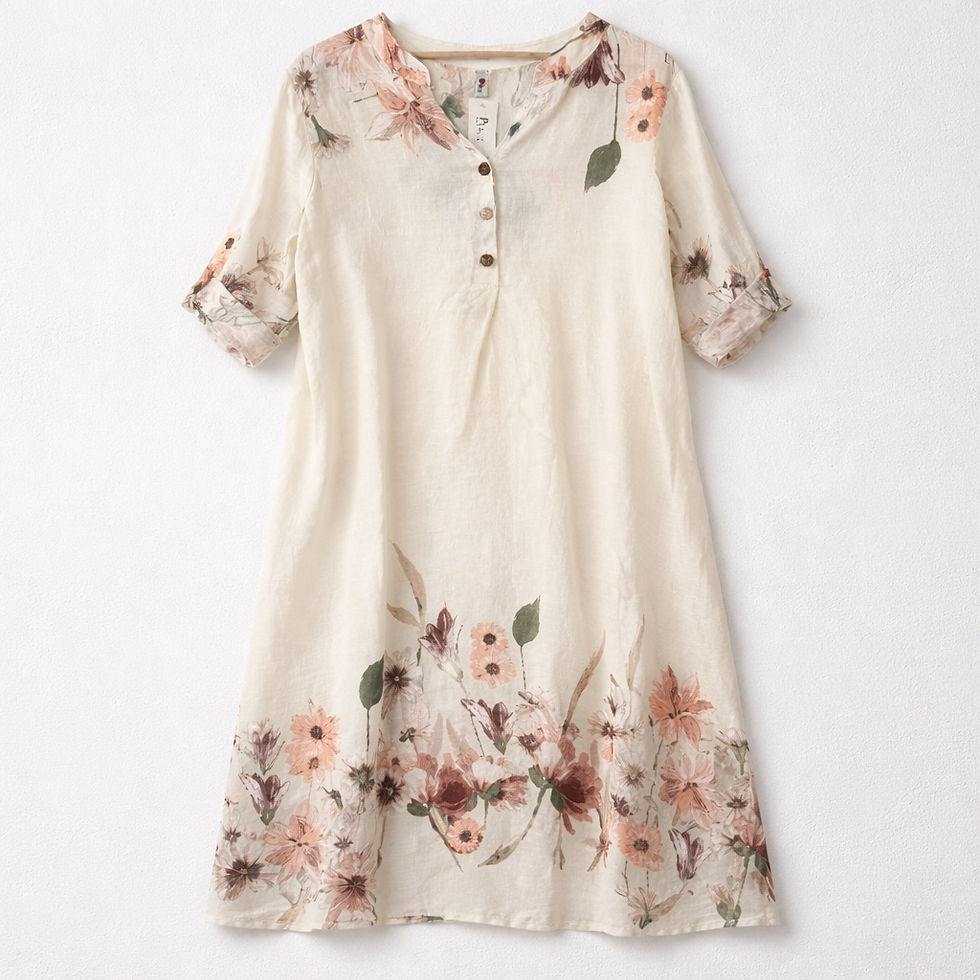 Miniatura: Vestido 🇮🇹100% Linho Italiano
